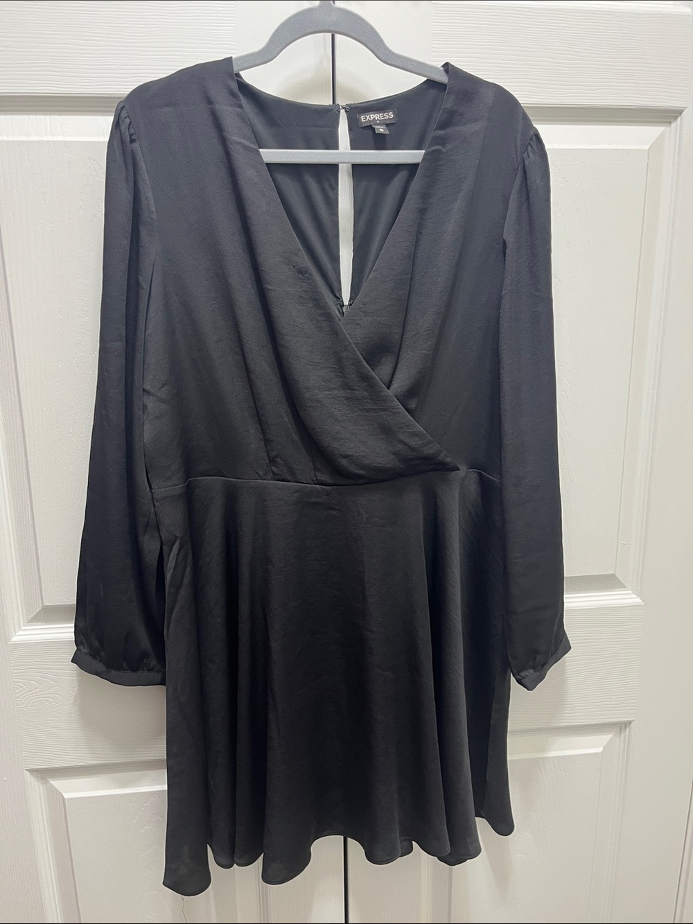 Express Black Long-Sleeve Dress